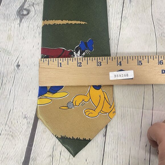 Vintage Mickey Mouse Unlimited Necktie Green Blue Novelty Cartoon Collectible - Picture 7 of 11
